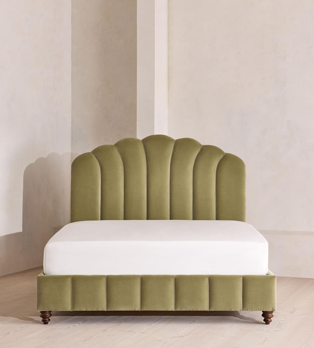 Manette Bed - with Twisted Cord - Double - Velvet Lichen - Listing - Image 2