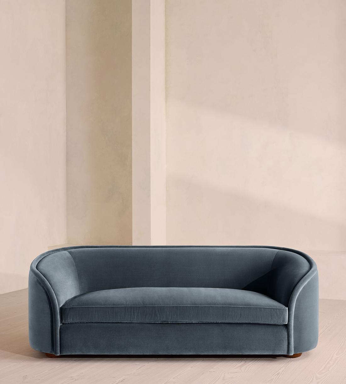Conall Three Seater Sofa - Velvet - Grey Blue - US - Listing - Image 2