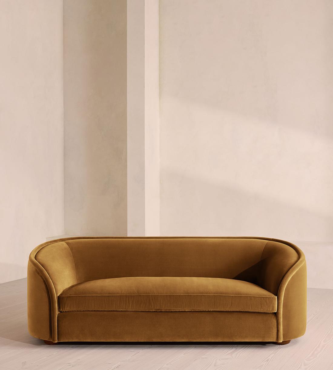 Conall Three Seater Sofa - Velvet - Mustard - US - Listing - Image 2