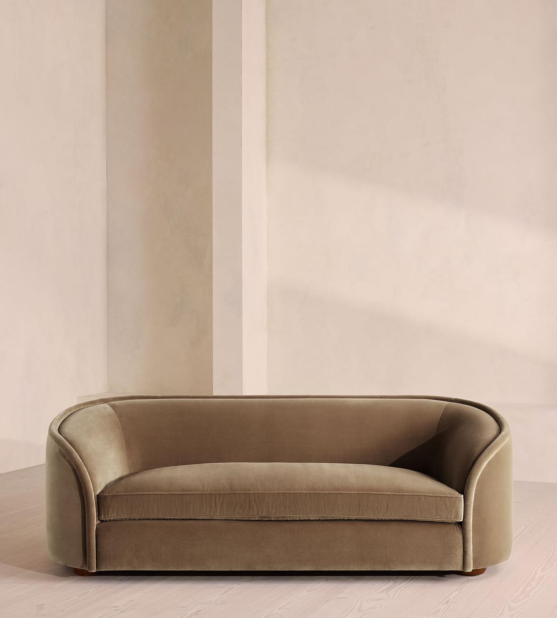 Conall Three Seater Sofa - Velvet - Truffle - UK - Listing - Image 2