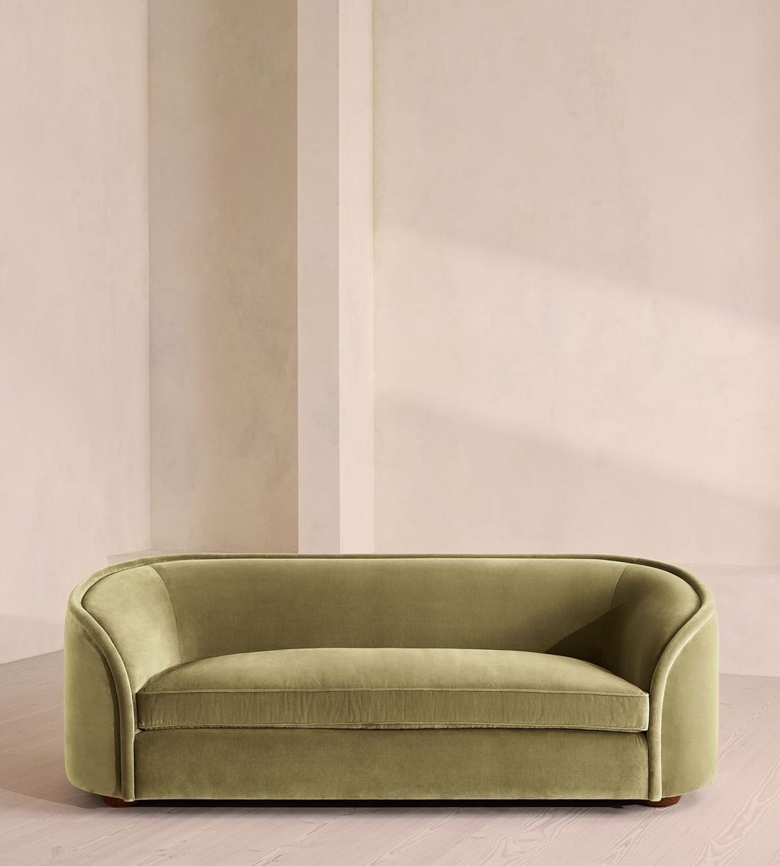Conall Three Seater Sofa - Velvet - Lichen - US - Listing - Image 2