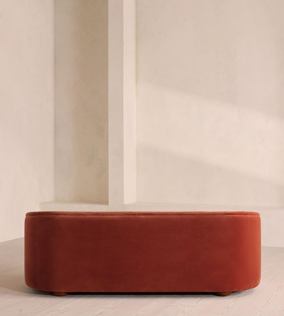 Conall Three Seater Sofa - Velvet - Rust - US - Images - Image 4