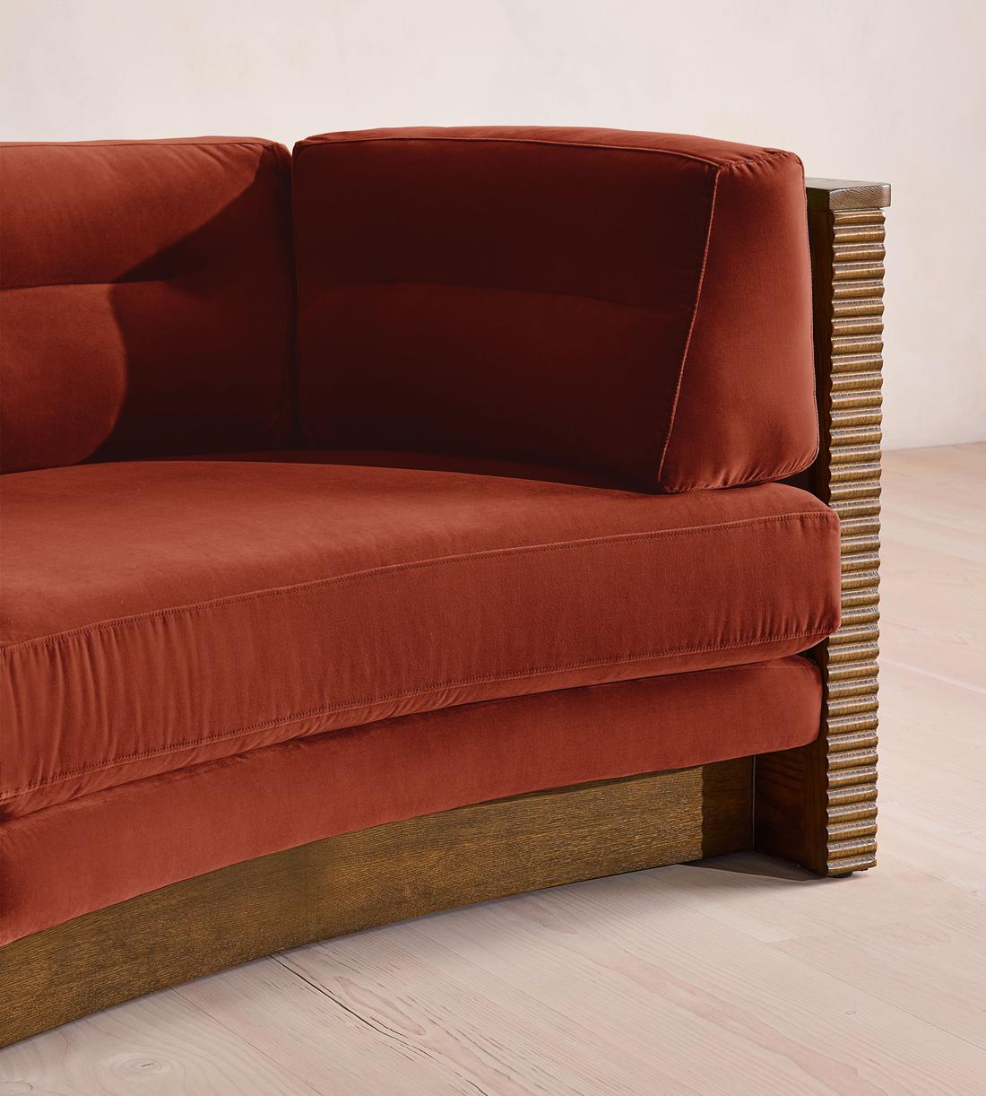 Belmont Sofa - Three Seater - Velvet - Rust - US - Images - Image 5