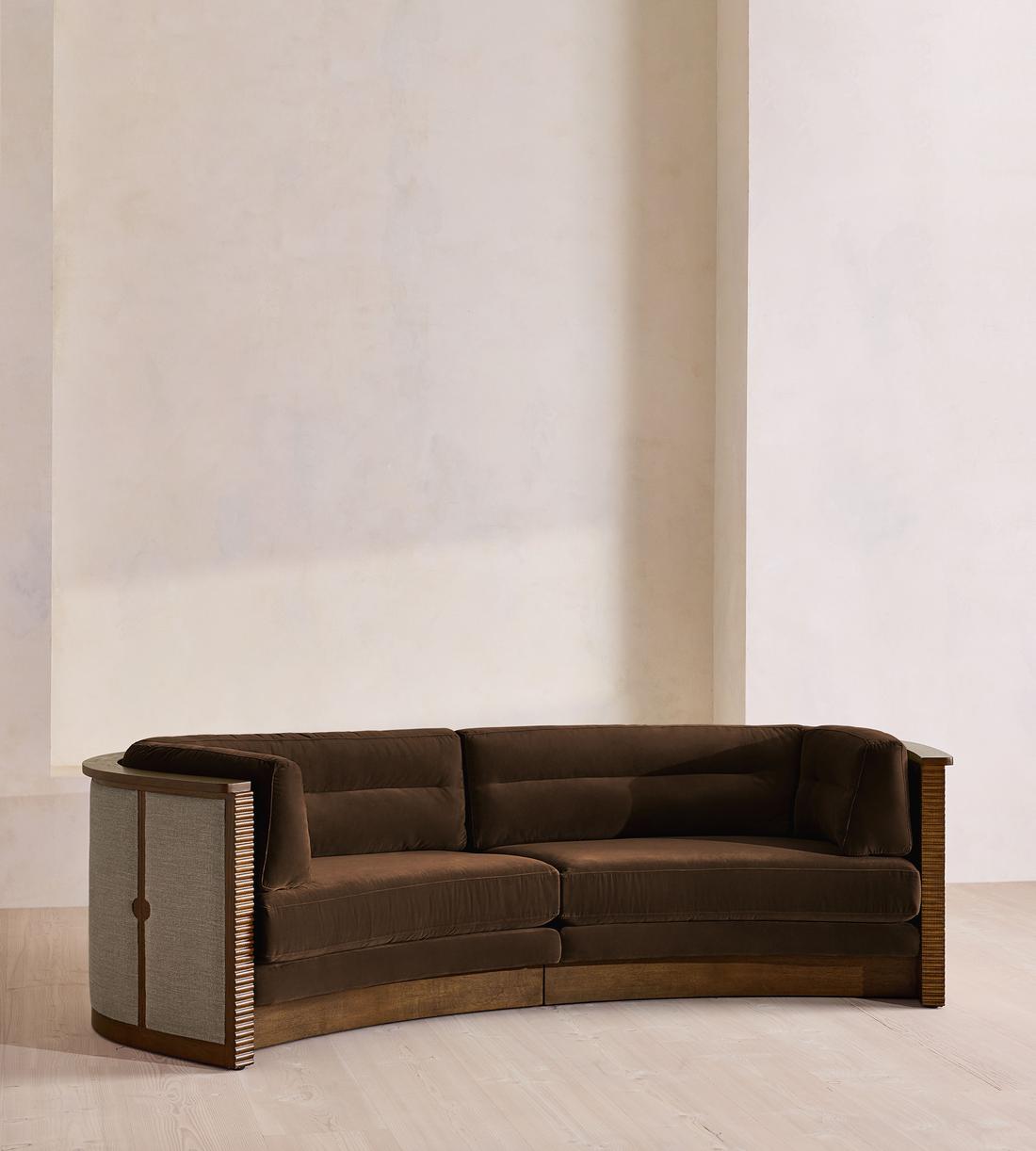 Belmont Sofa - Three Seater - Velvet - Chocolate - US - Listing - Image 1