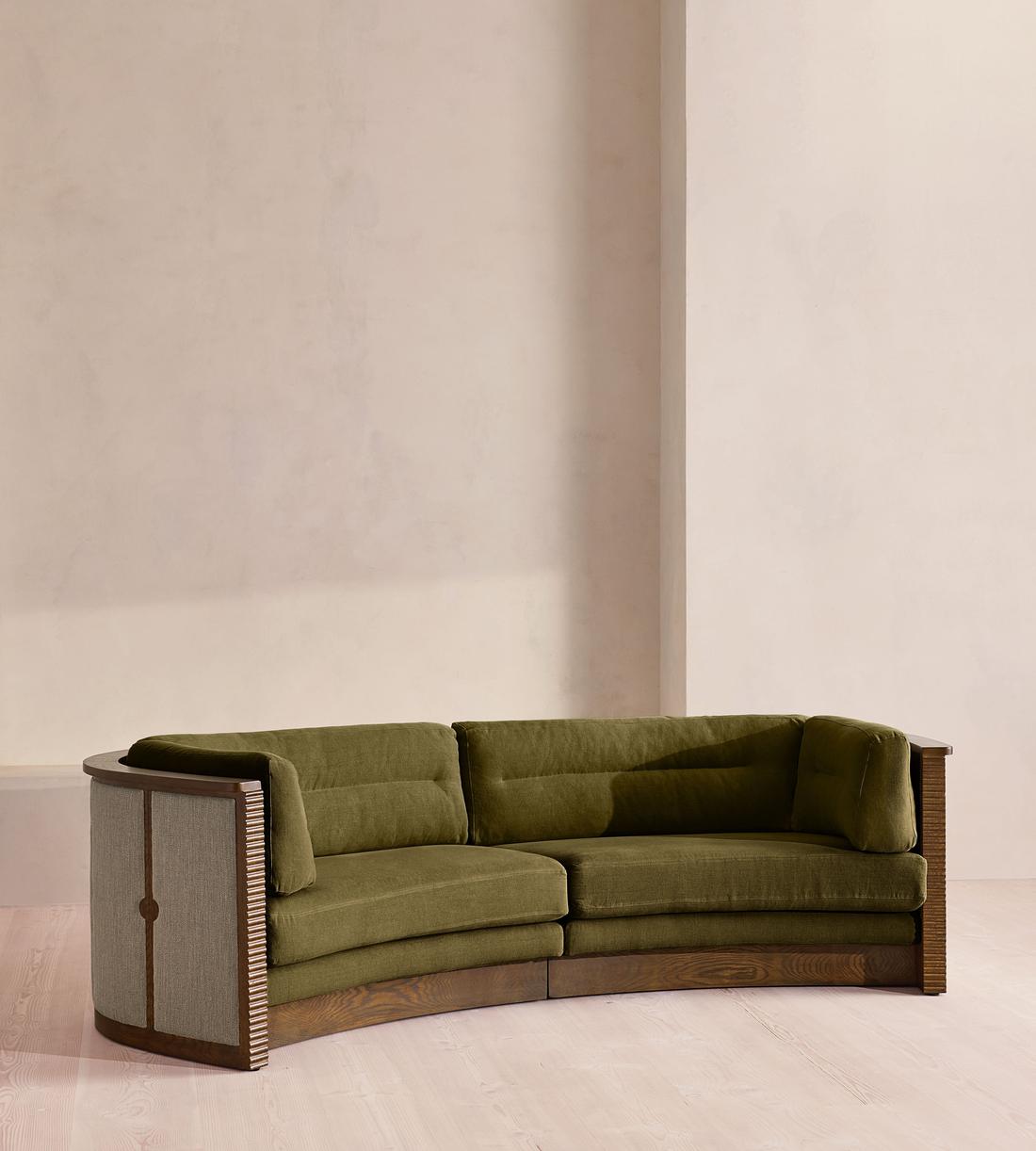 Belmont Sofa - Three Seater - Linen - Olive - US - Listing - Image 1