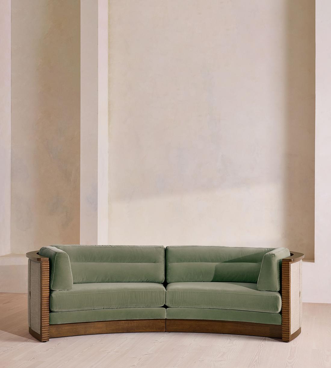 Belmont Sofa - Three Seater - Velvet - Seafoam - UK - Listing - Image 2