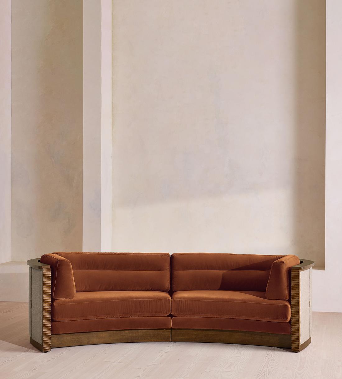 Belmont Sofa - Three Seater - Velvet - Cinnamon - US - Listing - Image 2