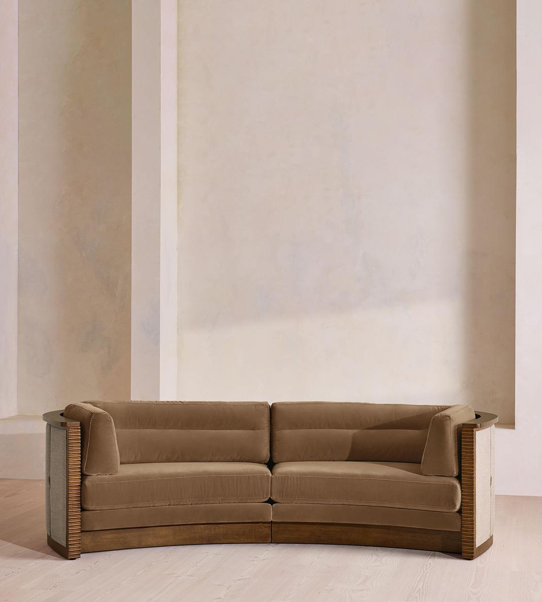 Belmont Sofa - Three Seater - Velvet - Truffle - US - Listing - Image 2