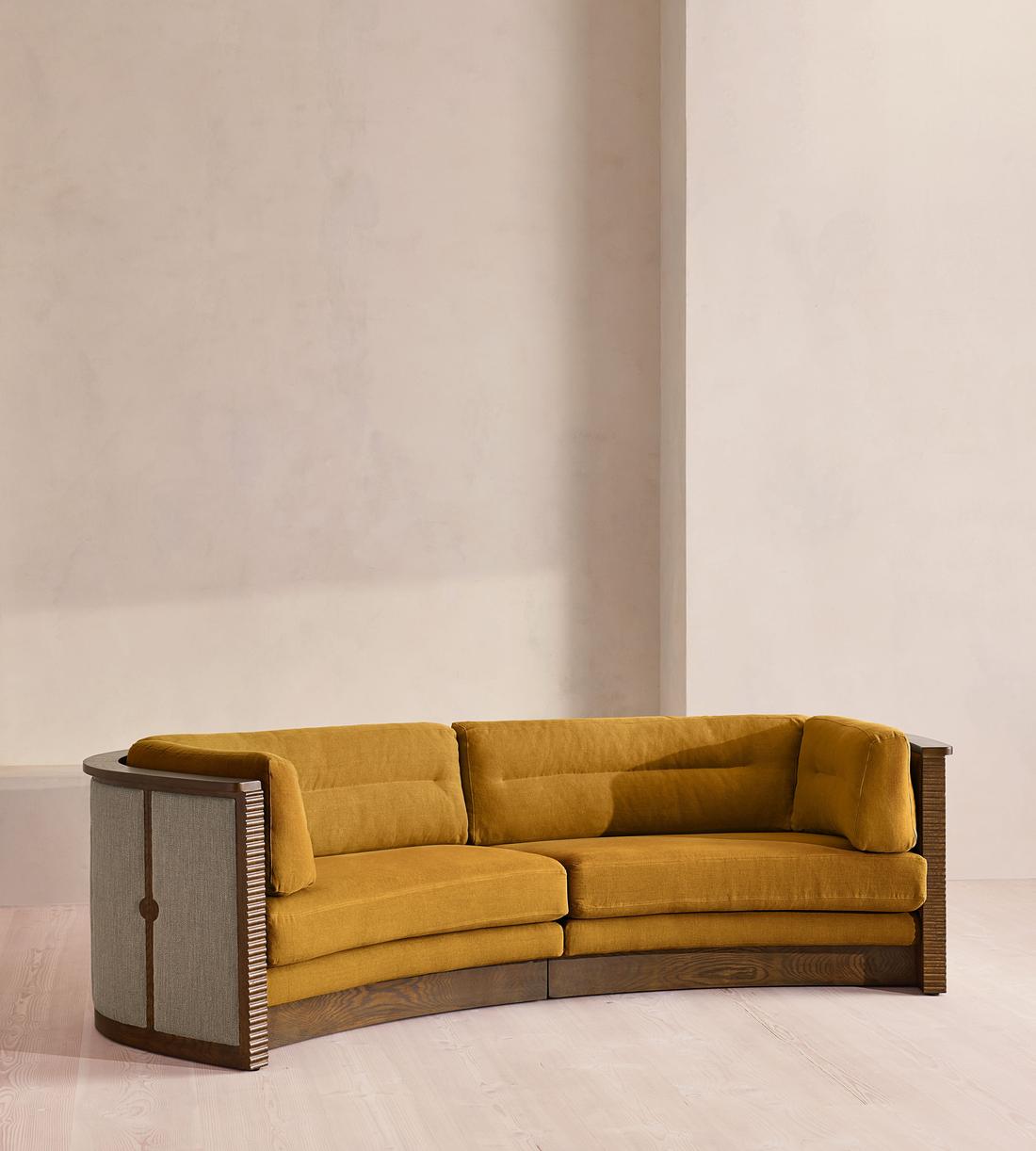 Belmont Sofa - Three Seater - Linen - Turmeric - US - Listing - Image 1