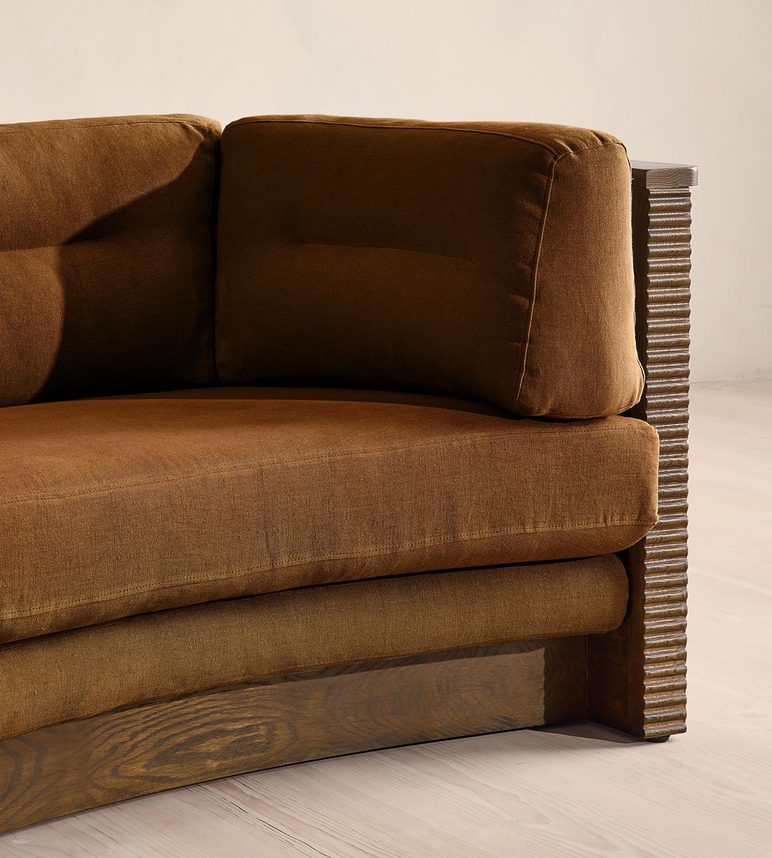 Belmont Sofa - Three Seater - Linen - Terracotta - UK - Images - Image 5