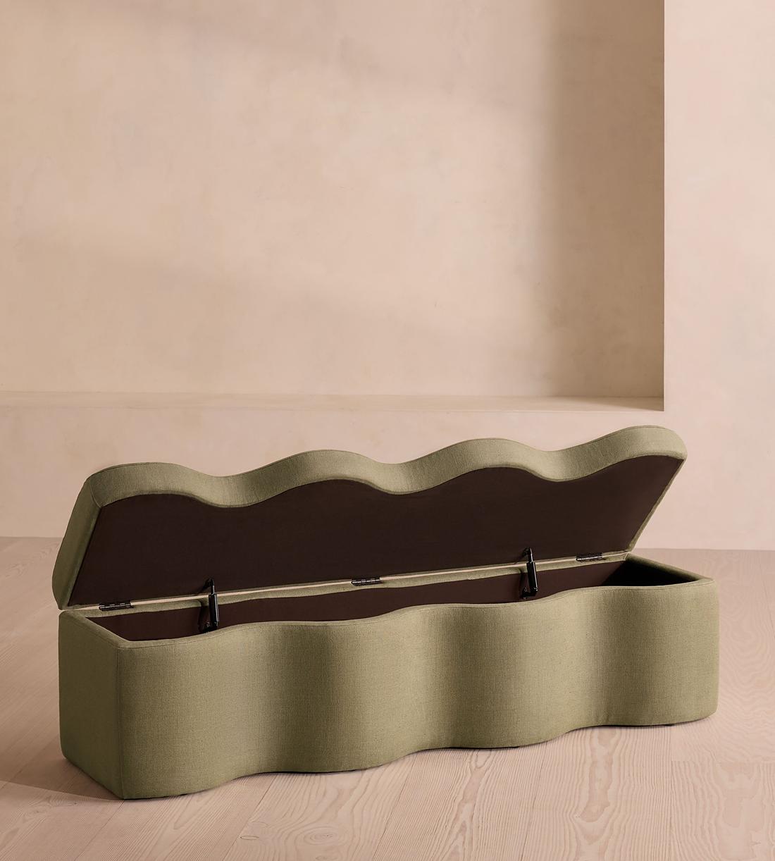 Eli Storage Bench - Linen - Sage - Images - Image 4