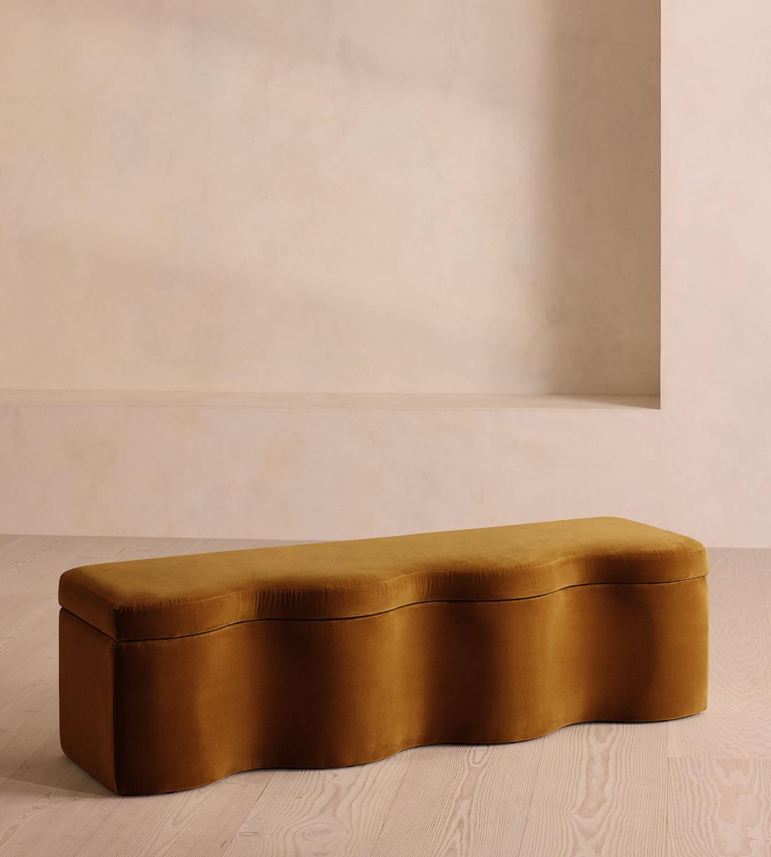 Eli Storage Bench - Mustard Velvet - Listing - Image 1