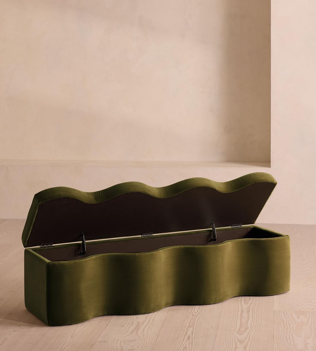 Eli Storage Bench - Olive Velvet - Images - Image 3