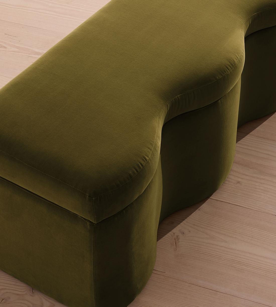 Eli Storage Bench - Olive Velvet - Images - Image 7