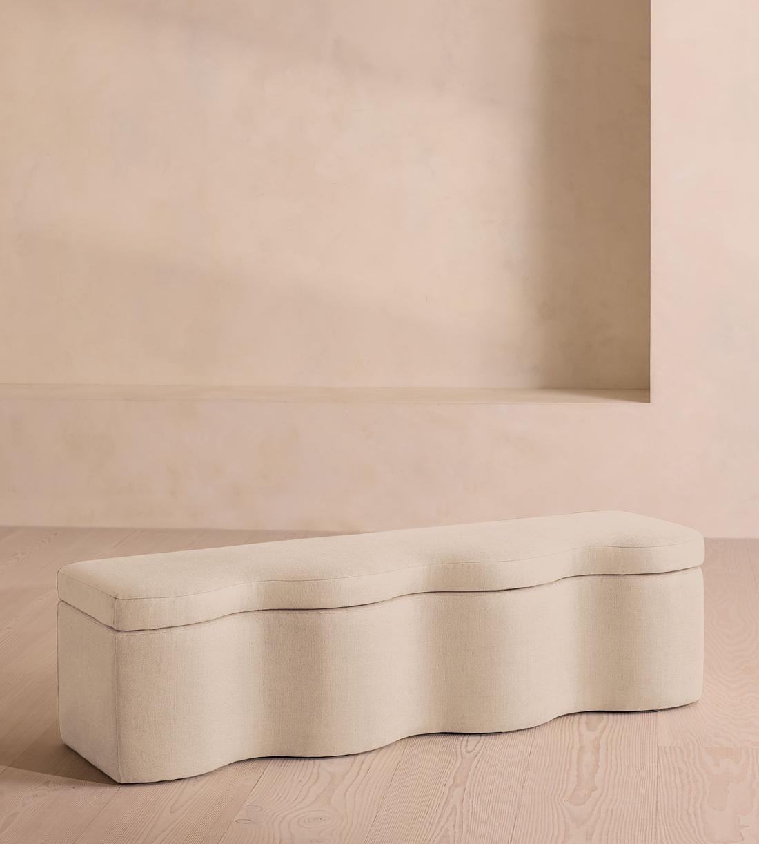 Eli Storage Bench - Linen - Bisque - Listing - Image 1