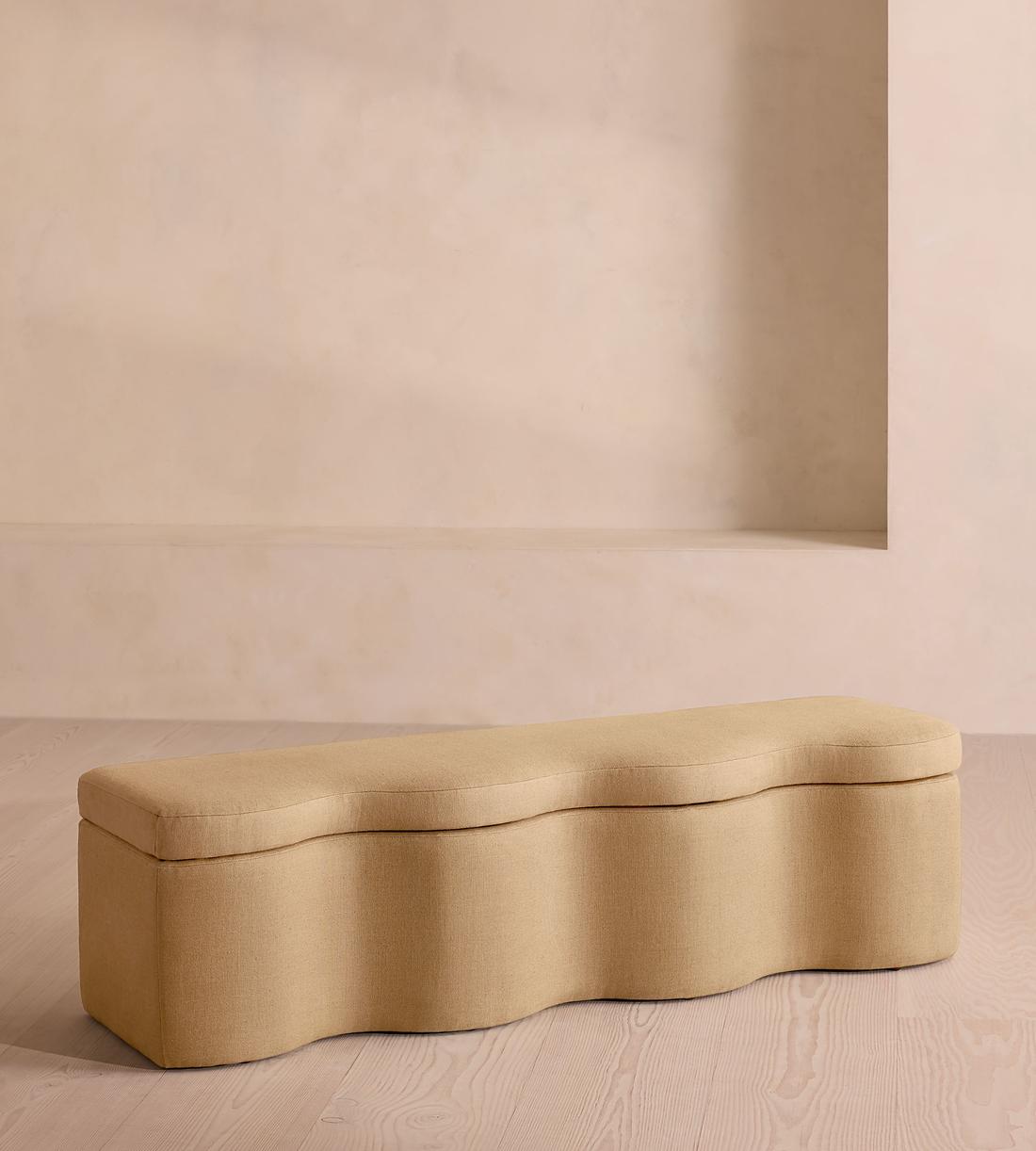 Eli Storage Bench - Linen - Wheat - Listing - Image 1