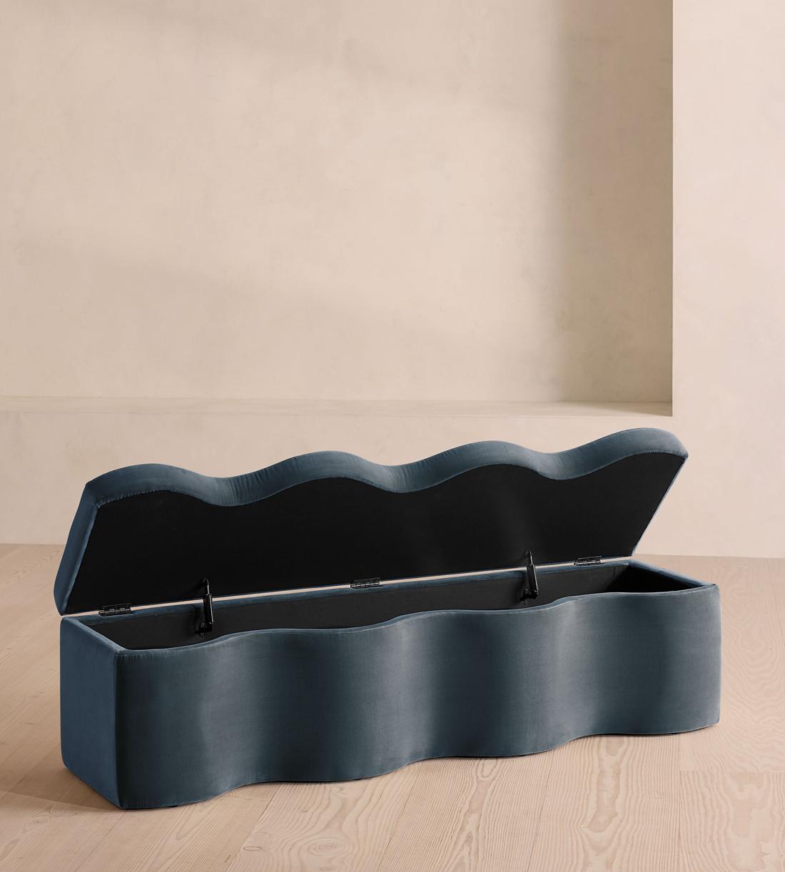 Eli Storage Bench - Velvet - Grey Blue - UK - Images - Image 3