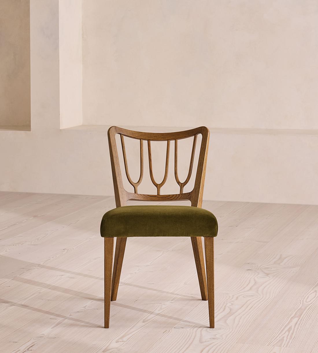 Leonie - Pair of Armless Dining Chair - Velvet - Olive - Listing - Image 2