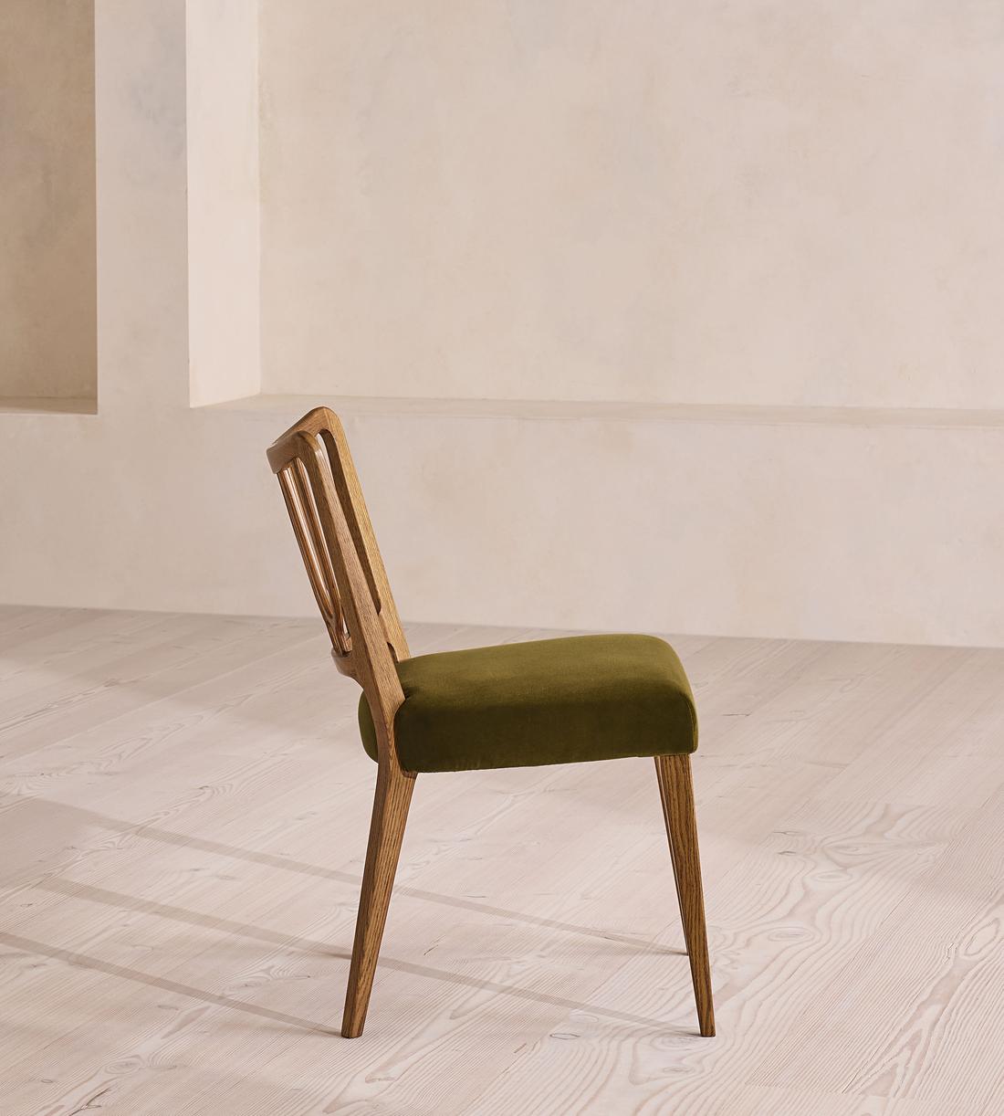 Leonie - Pair of Armless Dining Chair - Velvet - Olive - Images - Image 3