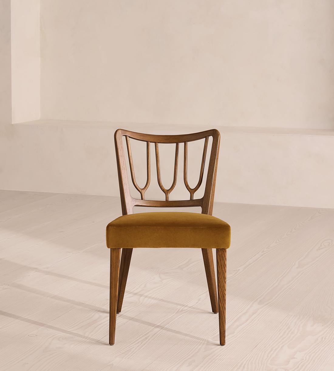 Pair of Leonie Armless Dining Chairs - Velvet - Mustard UK - Listing - Image 2