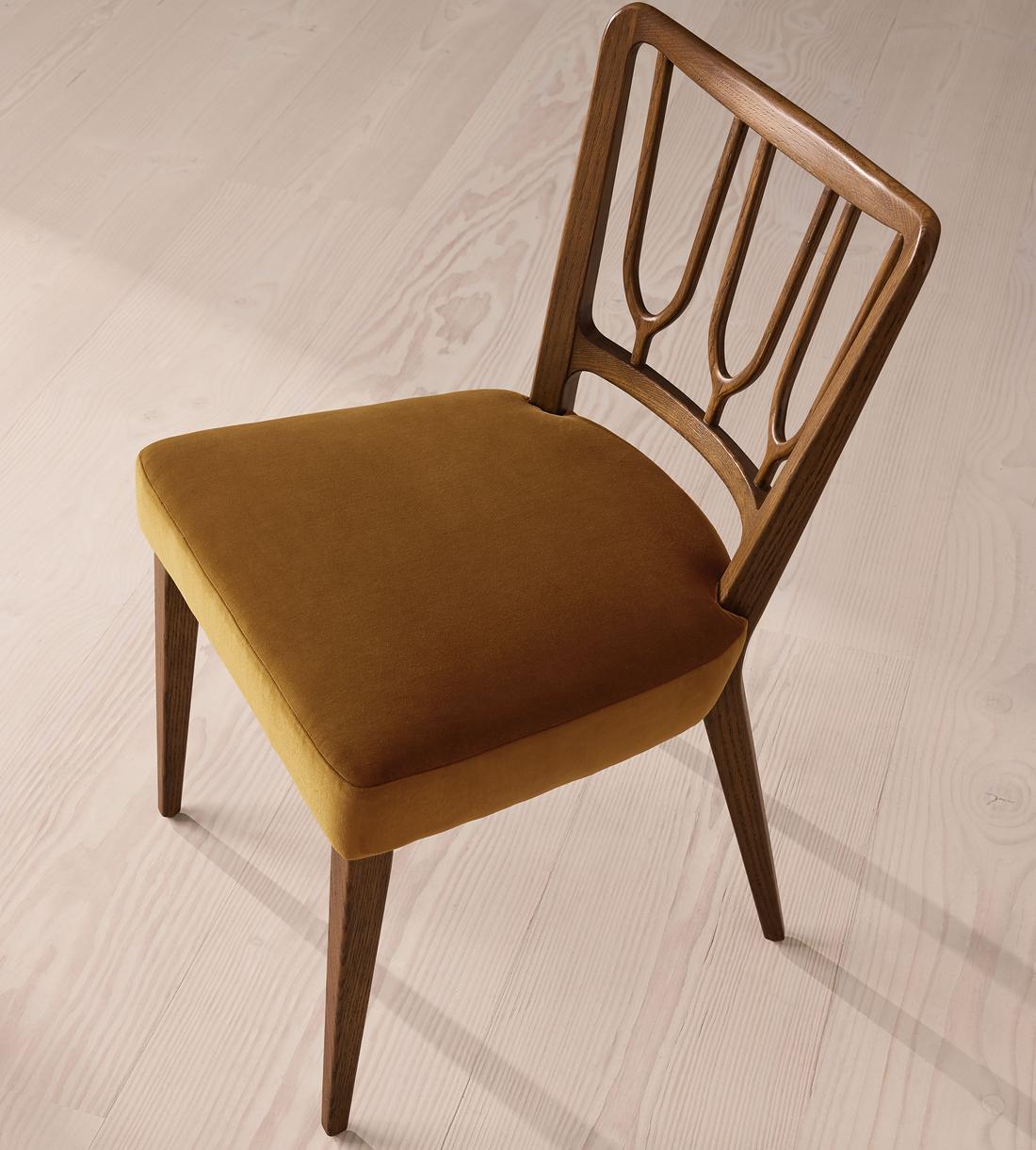 Pair of Leonie Armless Dining Chairs - Velvet - Mustard US - Images - Image 6