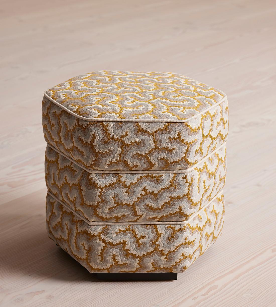 Lyla Footstool - Lophelia Jacquard - Pink - Listing - Image 2