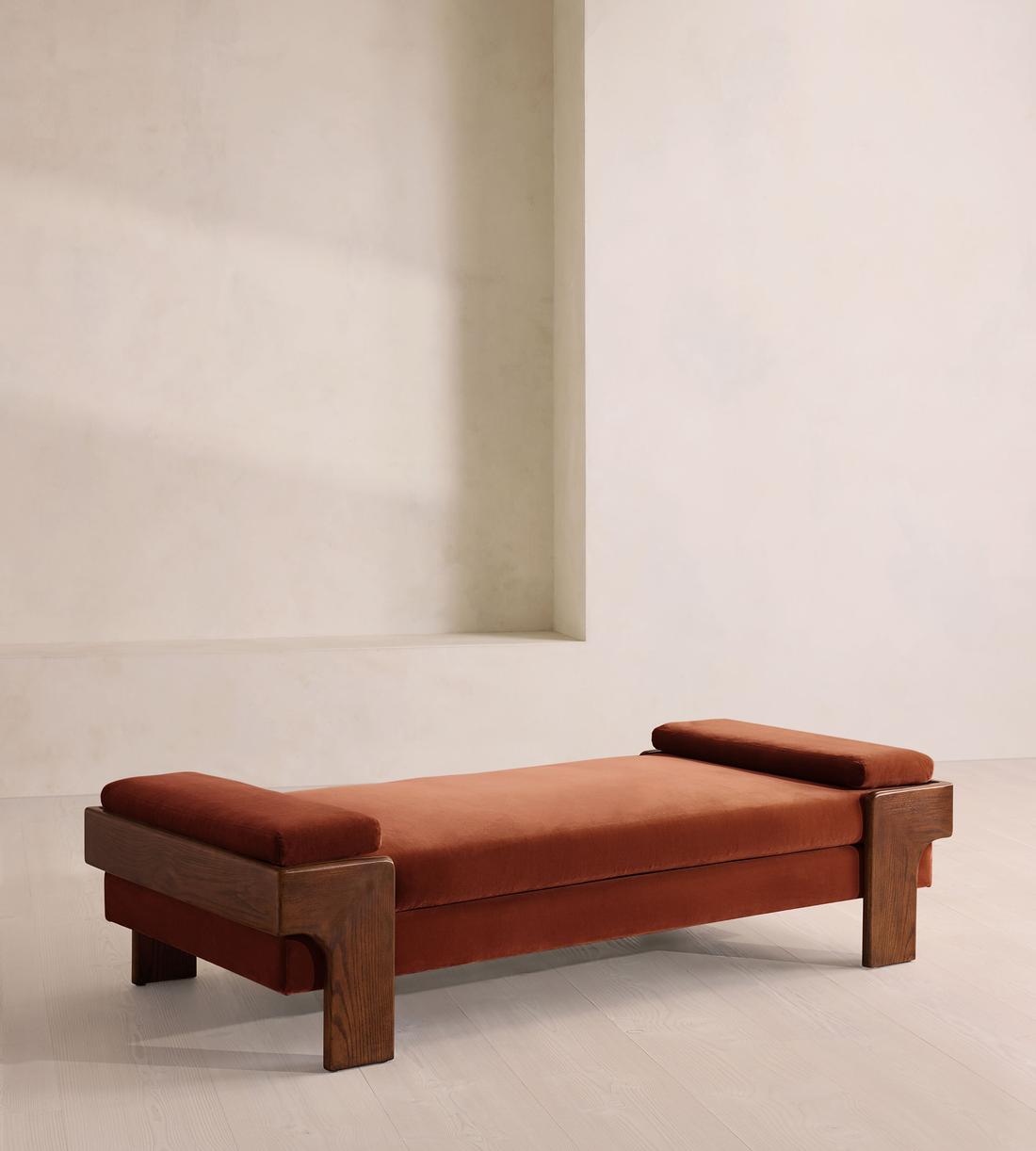 Marcia Daybed - Velvet - Rust - UK - Listing - Image 1