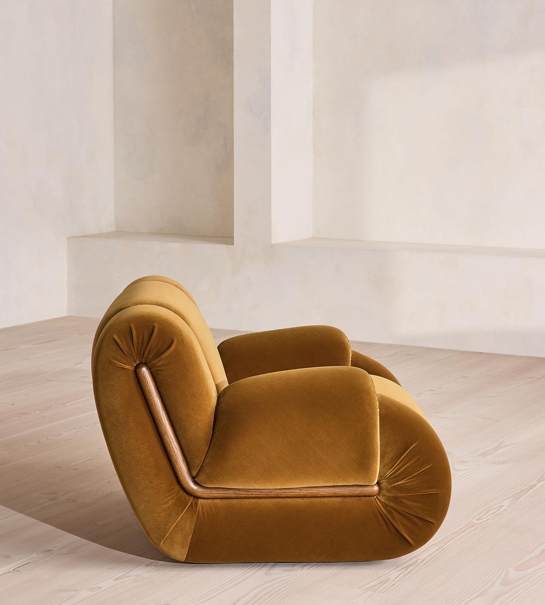 Umbria Armchair - Velvet - Mustard - UK - Images - Image 6