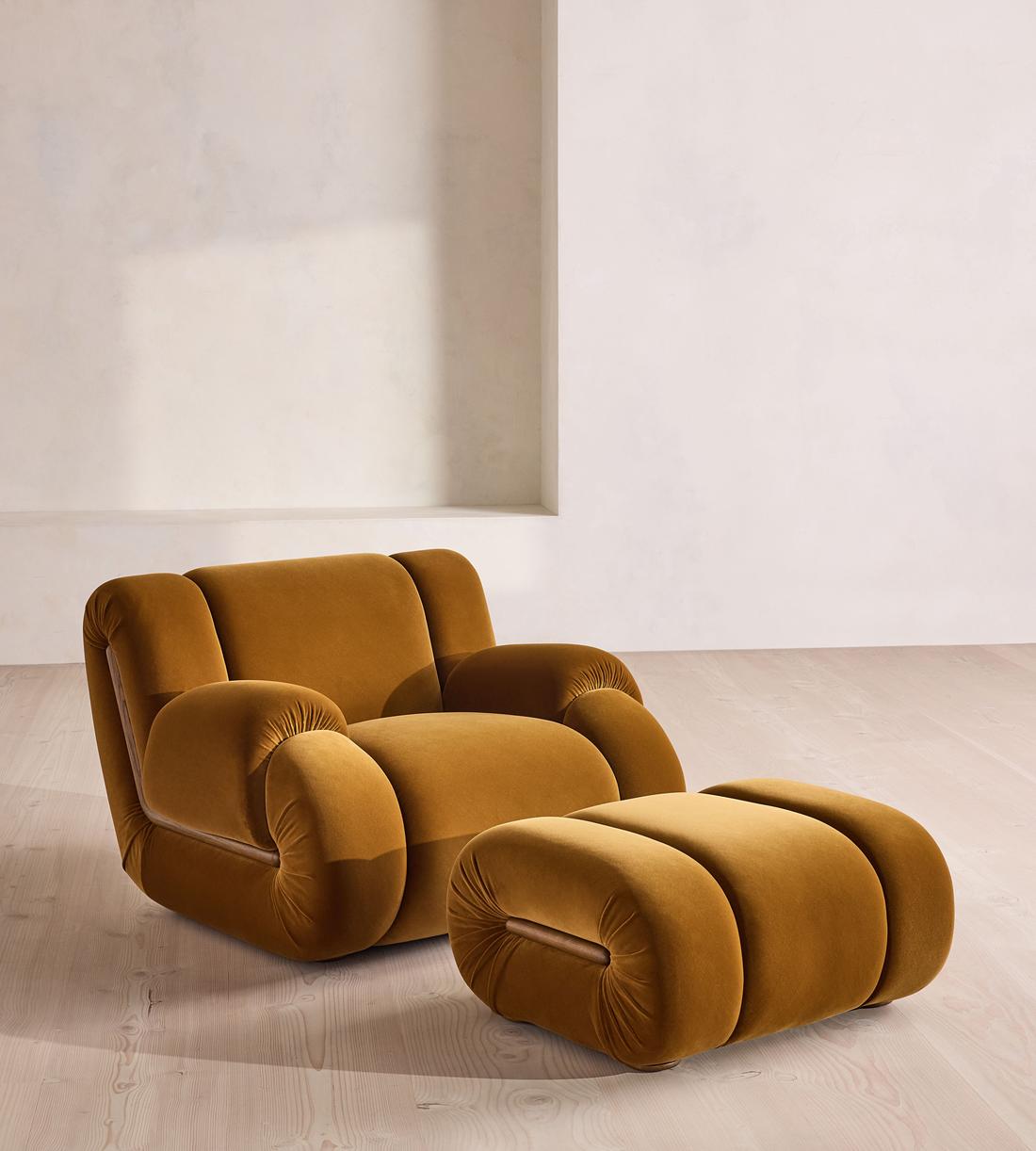 Umbria Armchair - Velvet - Mustard - US - Images - Image 9