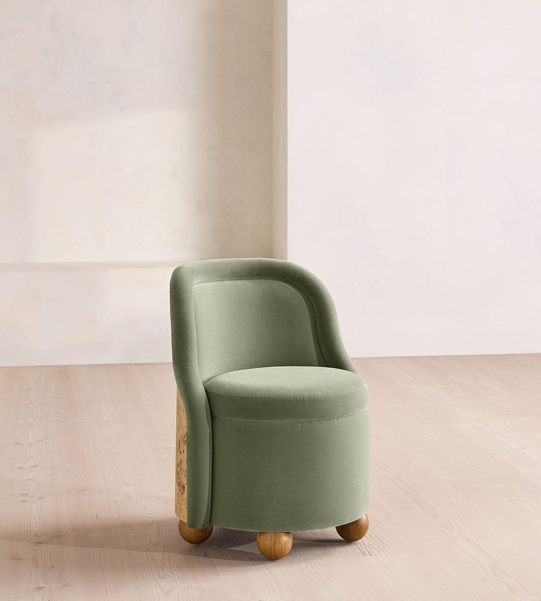 Poline Dining Chair - Velvet - Seafoam - UK - Listing - Image 3