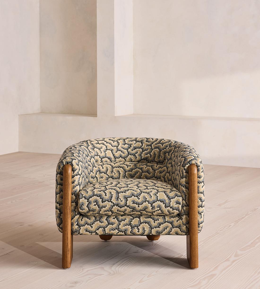 Winnie Armchair - Lophelia Jacquard - Brown - US - Listing - Image 4