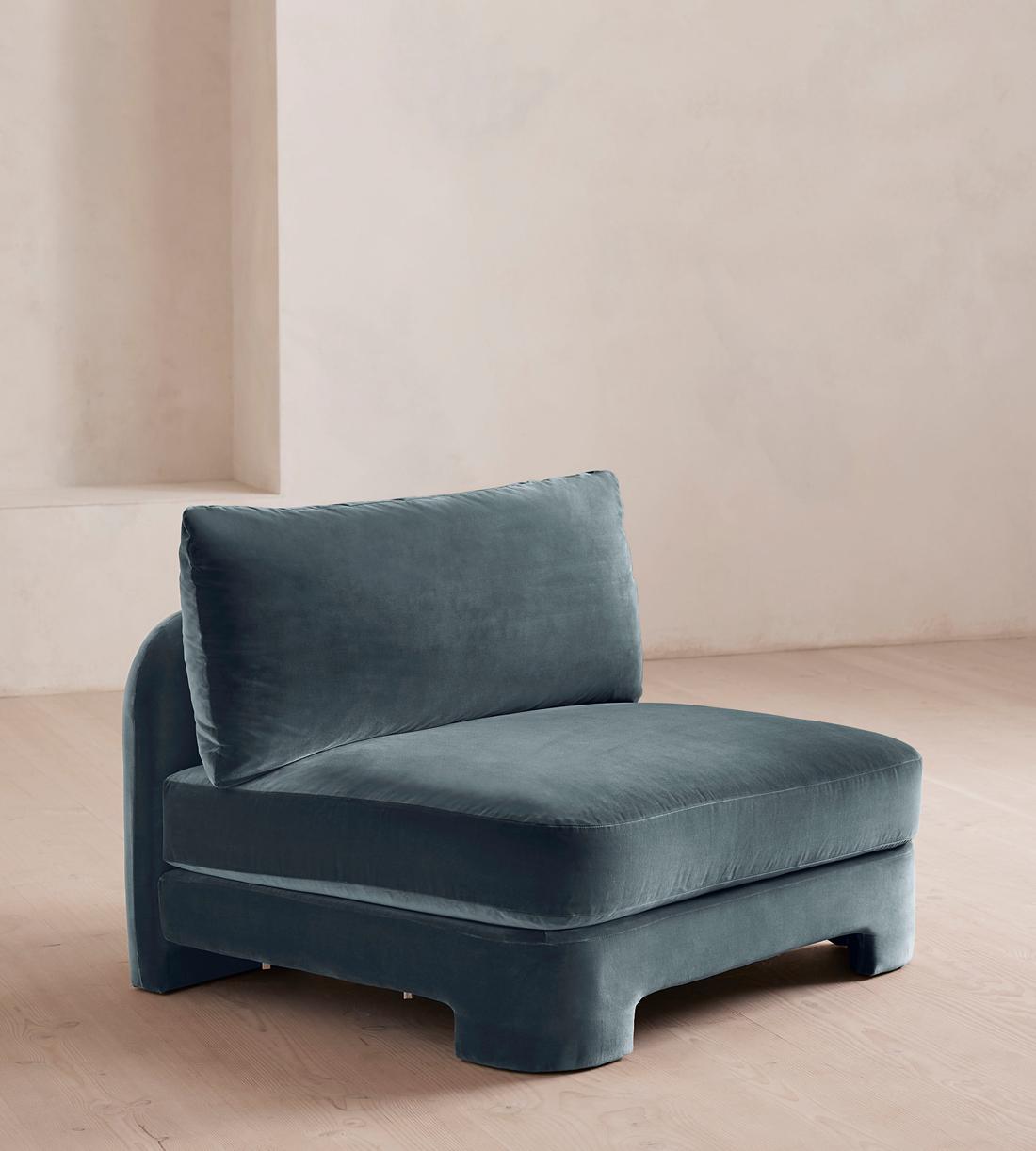Odell Right Arm Module - Velvet - Grey Blue - Image 2