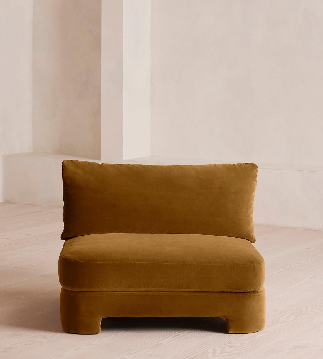 Odell Armless Module - Velvet - Mustard - US - Image 1