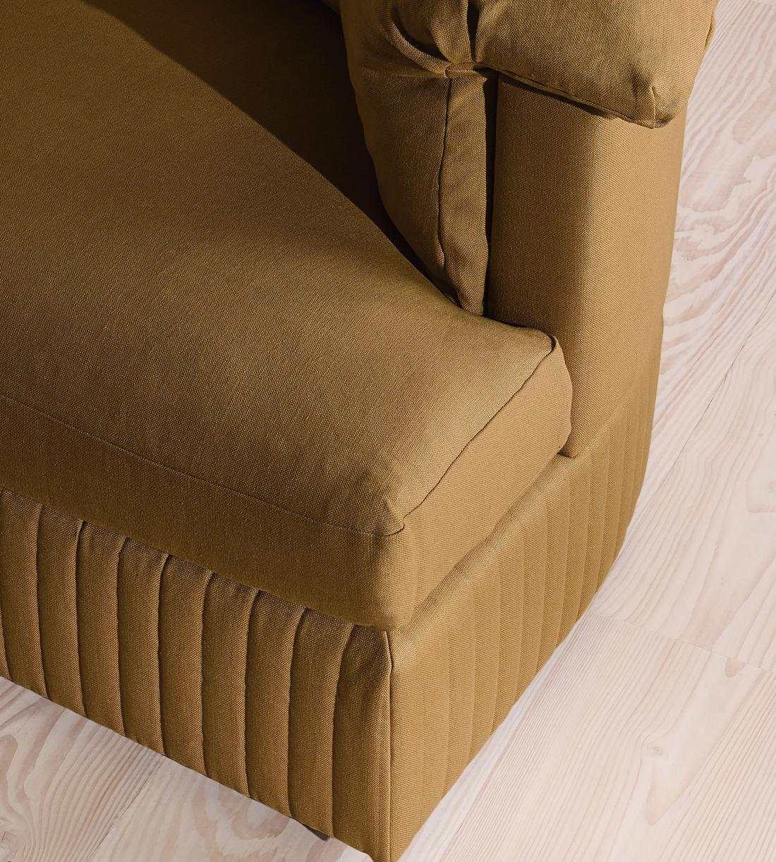 Oona Deep Sit Modular Sofa - Corner Sofa - Linen - Ochre - UK - Images - Image 4