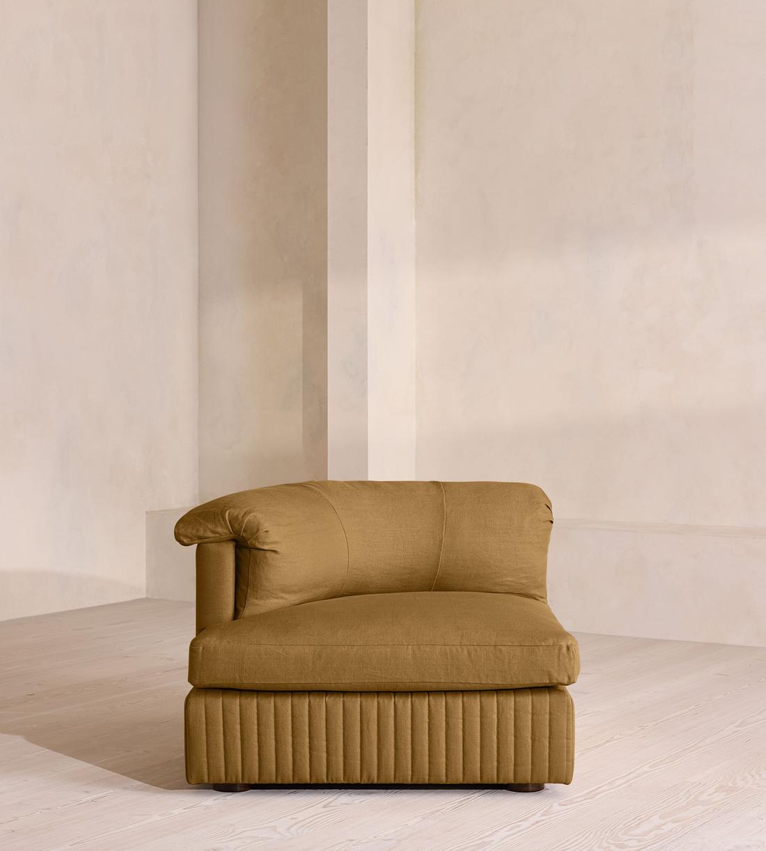 Oona Modular Sofa - Corner Module - Linen - Ochre - UK - Image 1