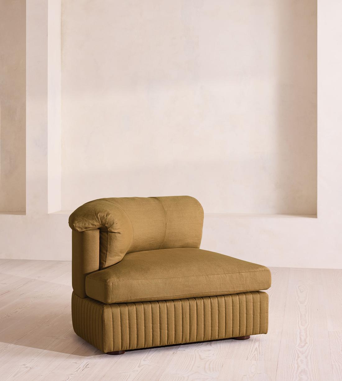 Oona Modular Sofa - Corner Module - Linen - Ochre - UK - Image 2