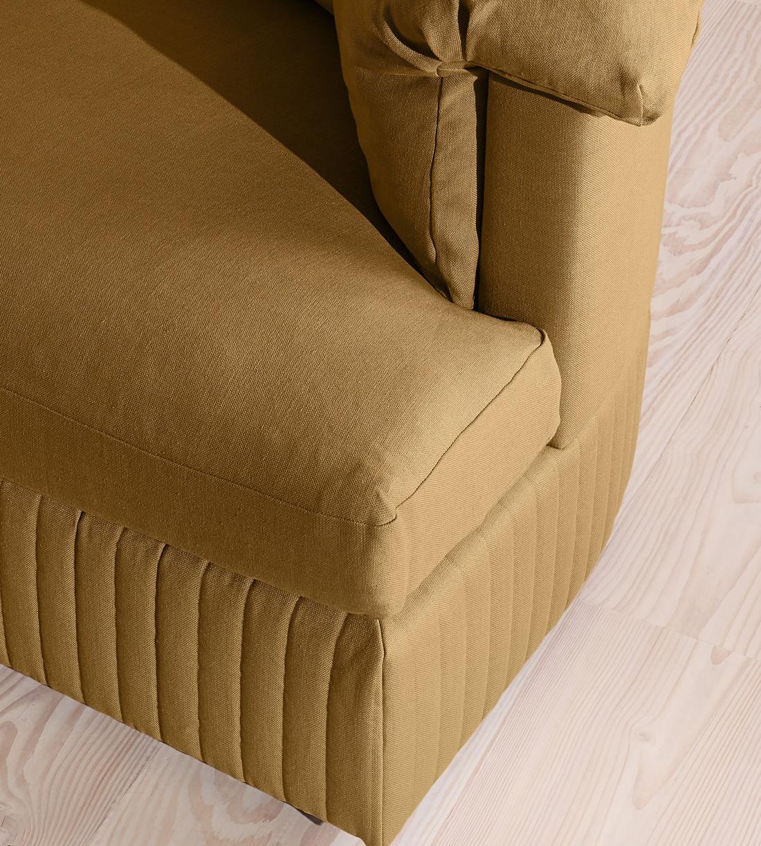 Oona Deep Sit Modular Sofa - Four Seater - Linen - Ochre - UK - Images - Image 5