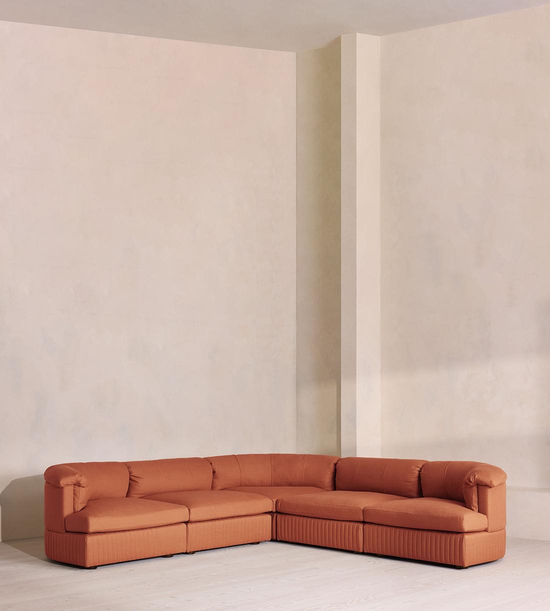 Oona Modular Sofa - Corner Sofa - Linen - Antique Rose - UK - Listing - Image 1