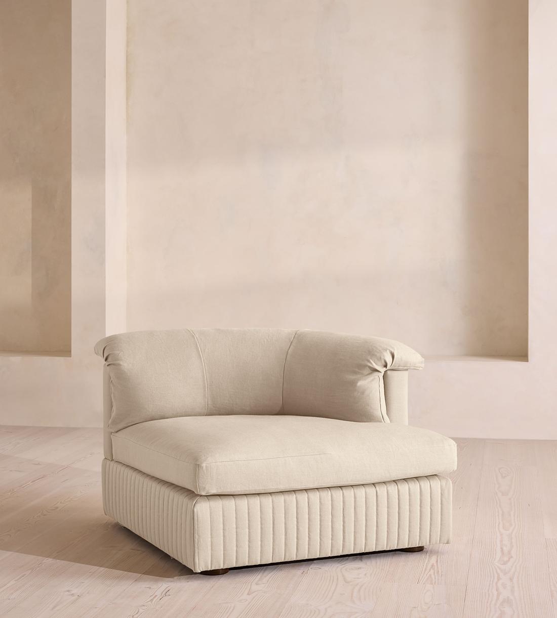 Oona Modular Sofa - Corner Module - Linen - Bisque - UK - Image 2