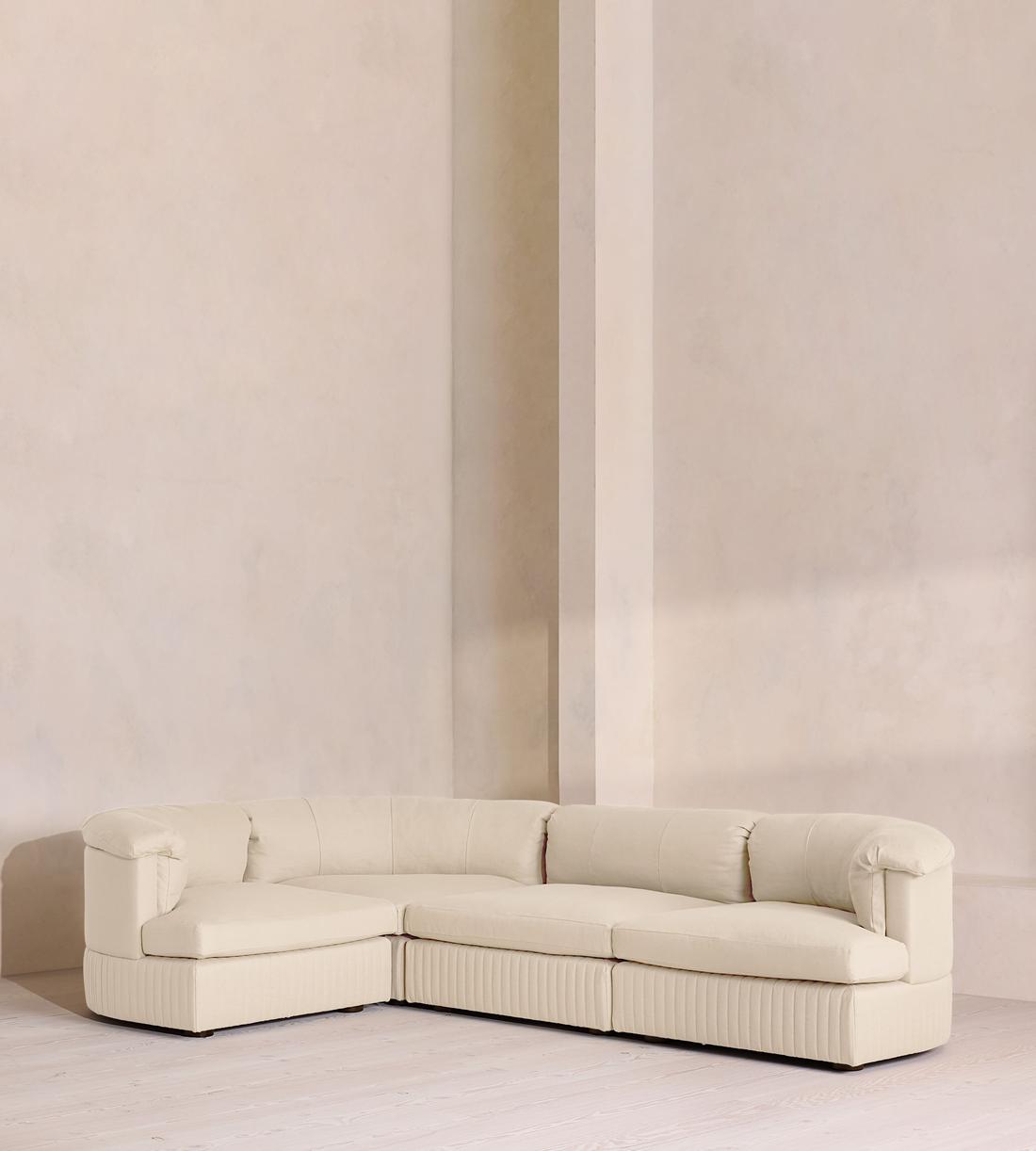 Oona Sectional Sofa - L-Shape Sofa - Linen - Bisque - US - Listing - Image 5