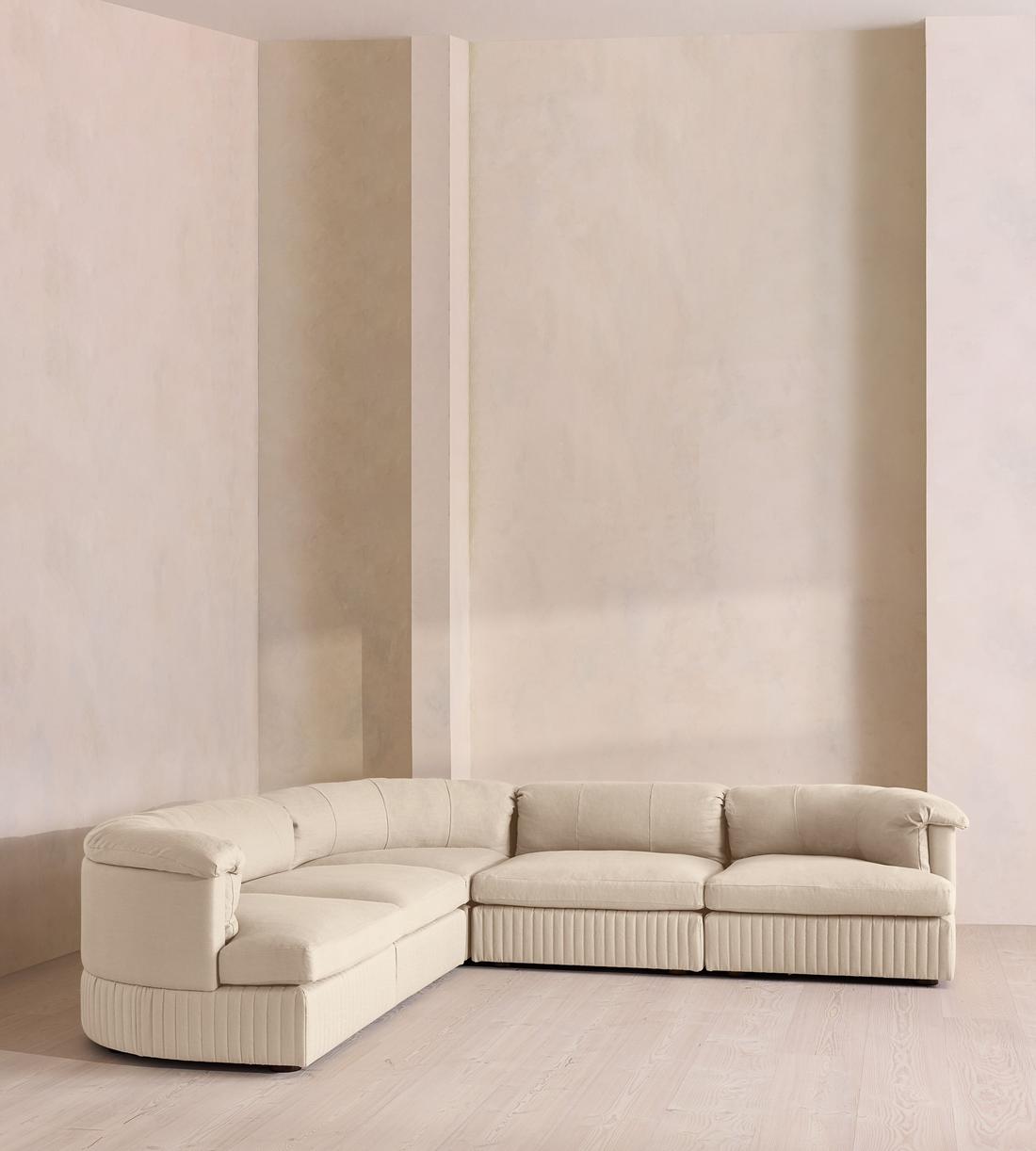 Oona Deep Sit Modular Sofa - Corner Sofa - Linen - Bisque - UK - Listing - Image 2