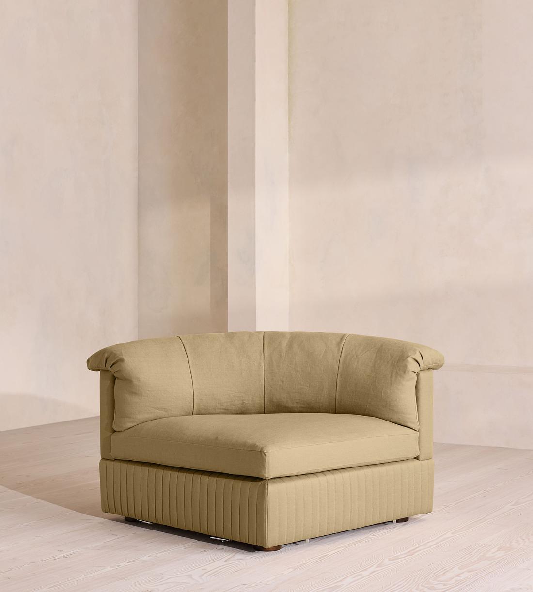Oona Modular Sofa - Corner Module - Linen - Wheat - UK - Image 1