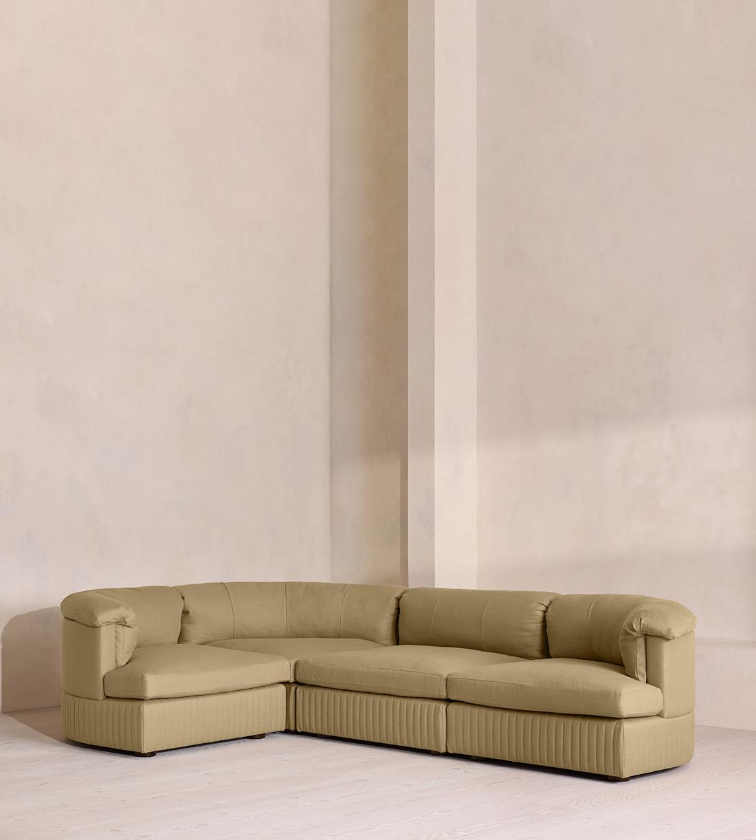Oona Sectional Sofa - L-Shape Sofa - Linen - Wheat - US - Listing - Image 1