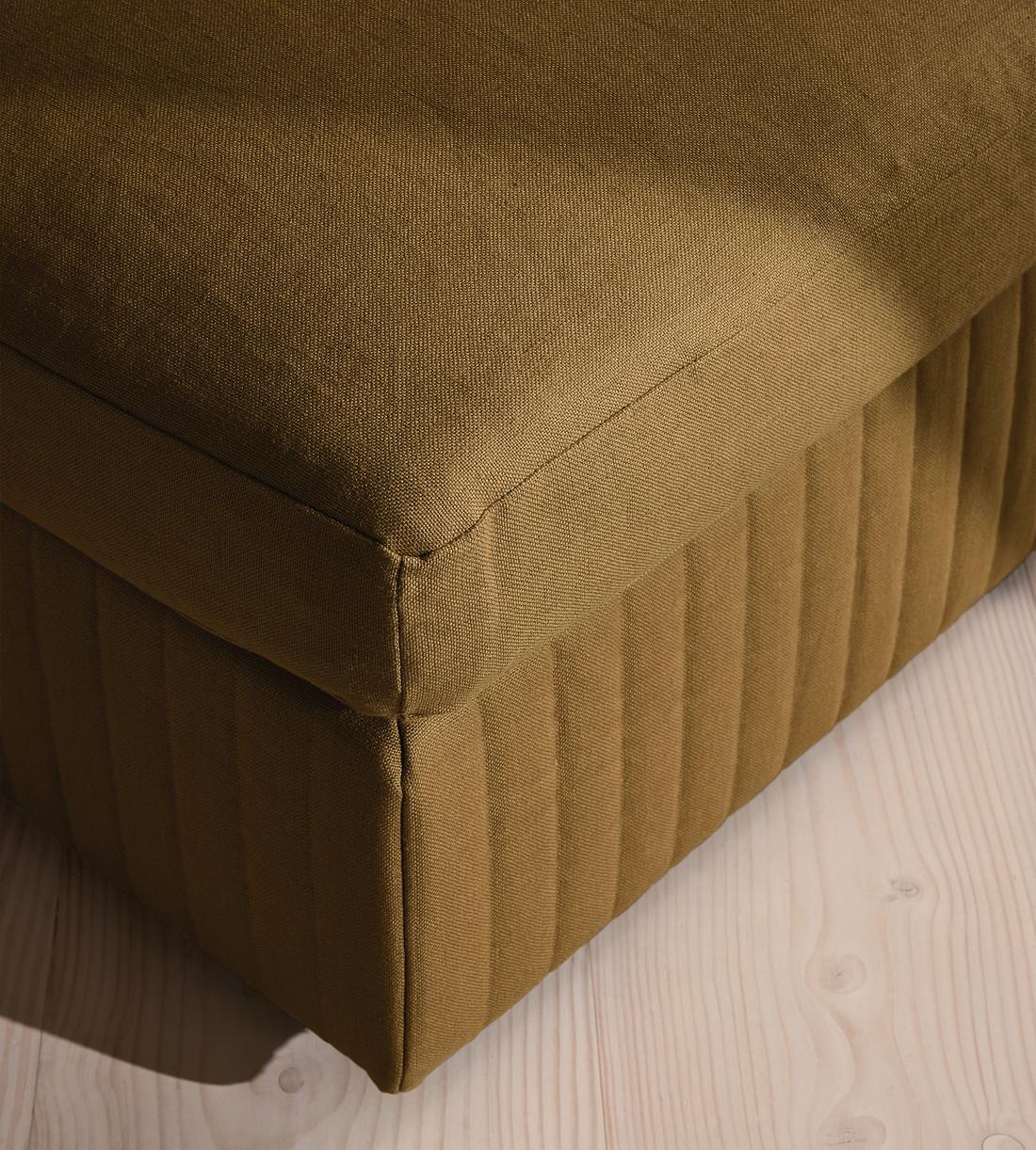 Oona Ottoman - Linen - Ochre - UK - Image 3