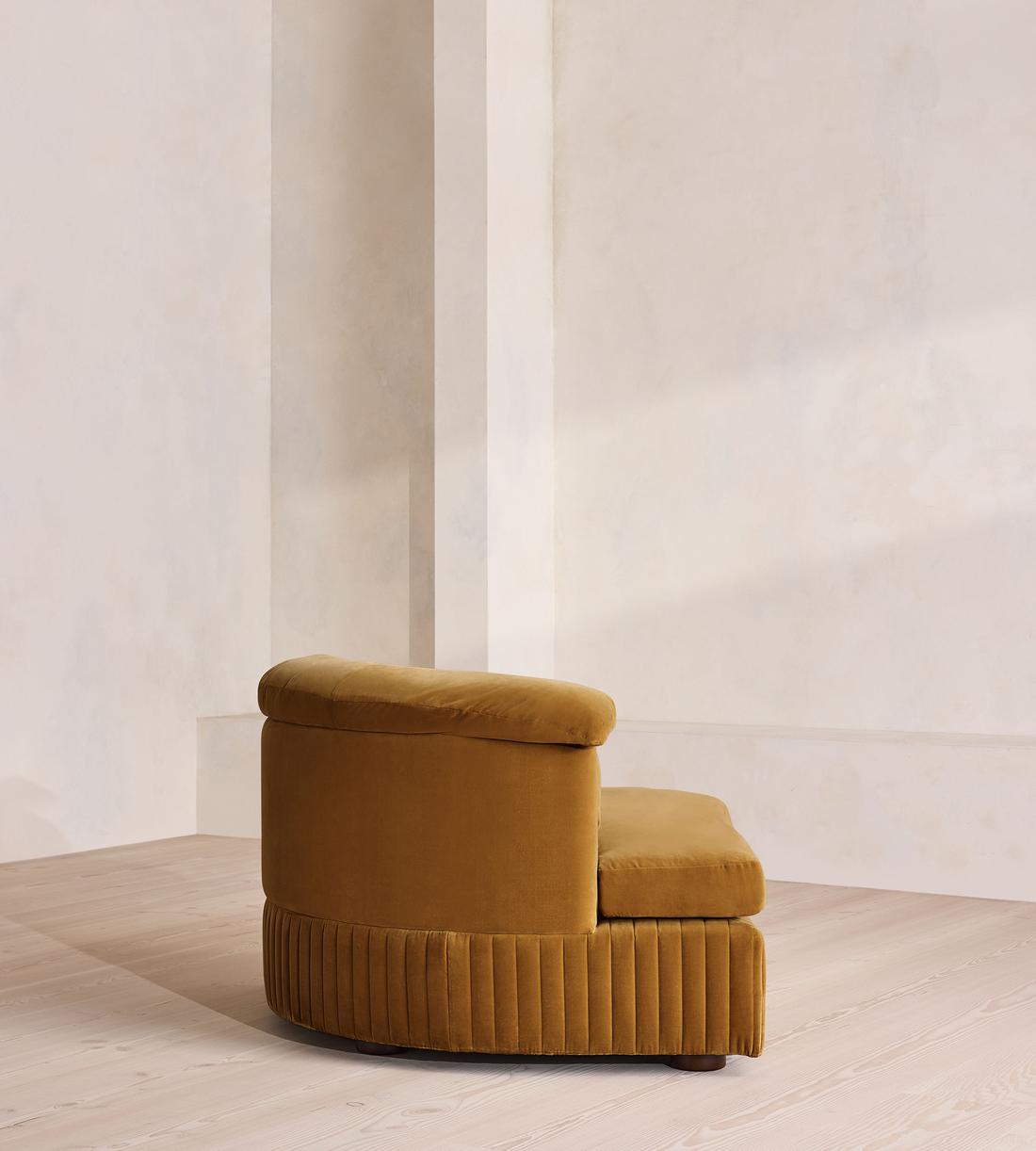 Oona Sectional Sofa - Armless Module - Mustard Velvet - US - Image 7