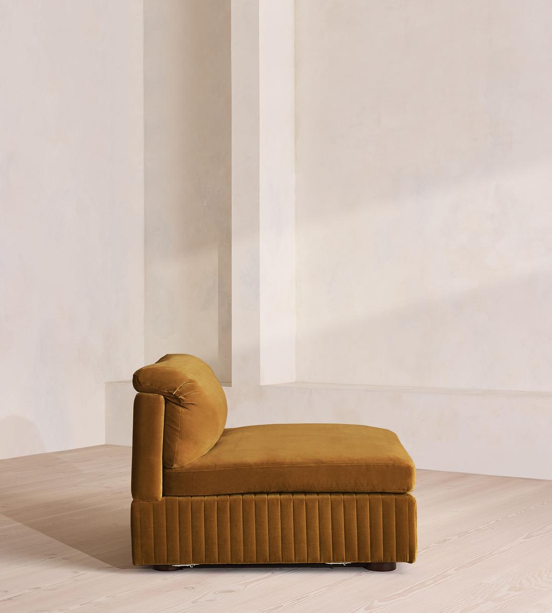 Oona Sectional Sofa - Right Arm Module - Mustard Velvet - US - Image 3