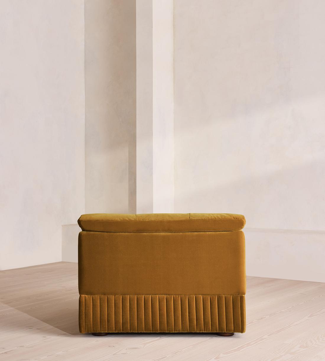 Oona Sectional Sofa - Armless Module - Mustard Velvet - US - Image 4