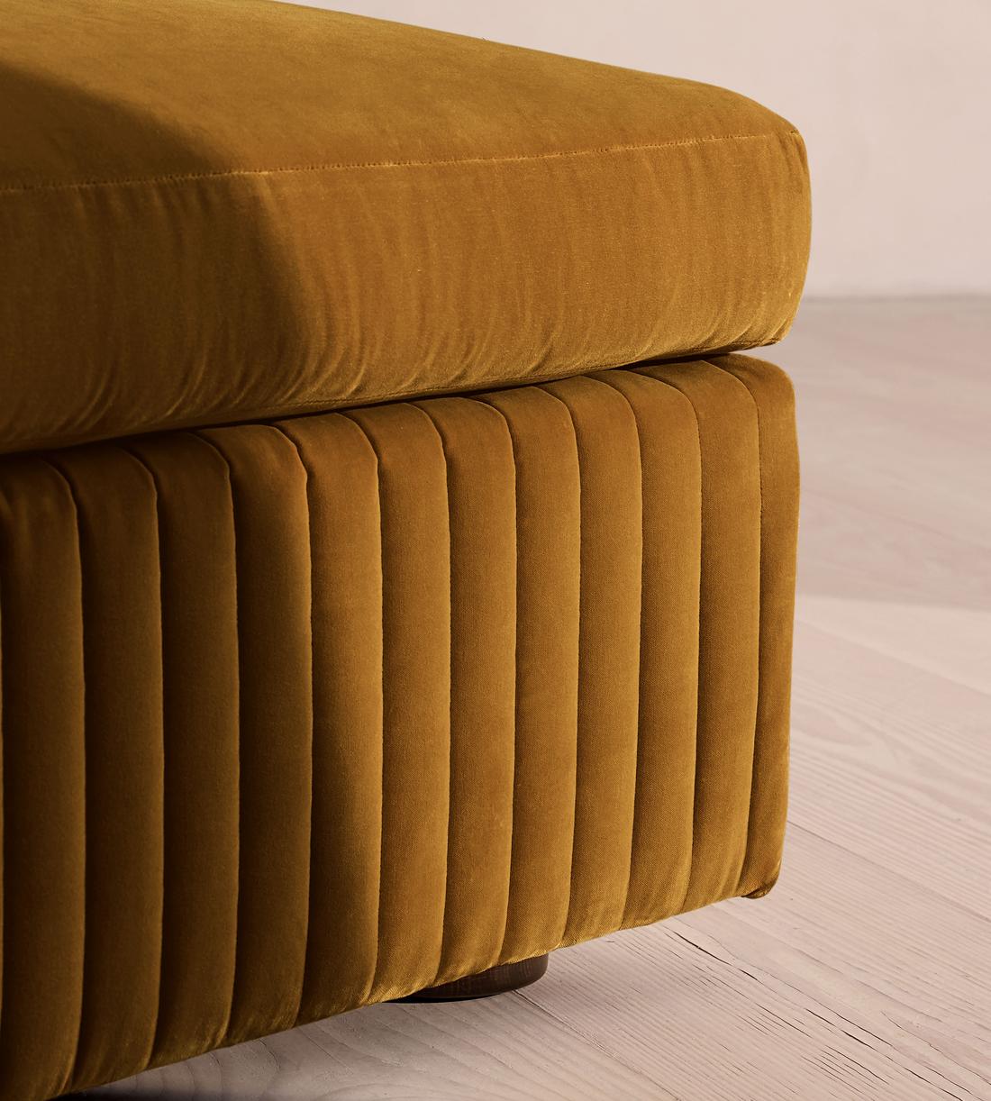 Oona Ottoman - Mustard Velvet - UK - Images - Image 4