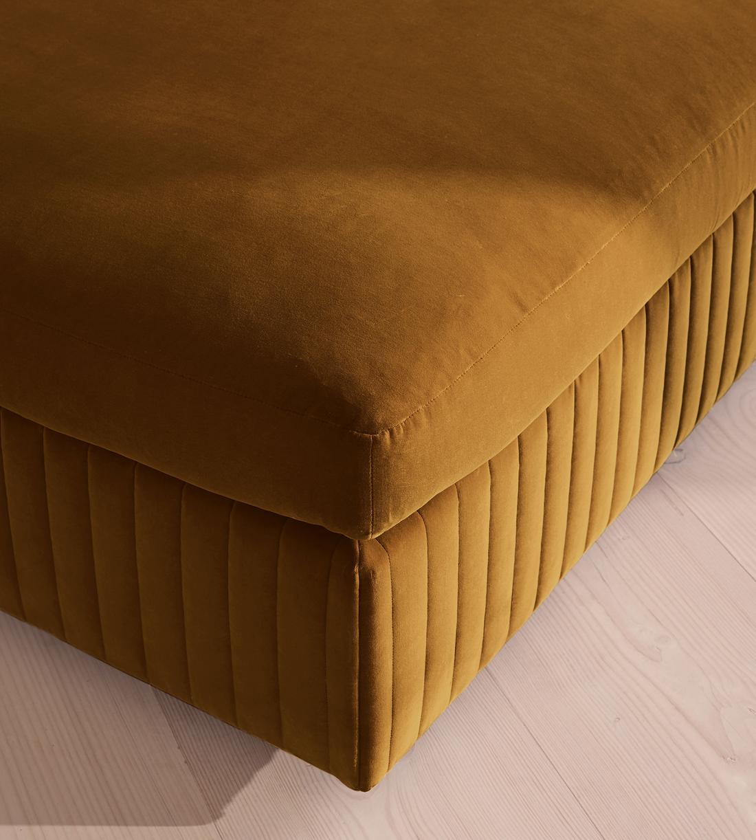 Oona Ottoman - Mustard Velvet - US - Image 3