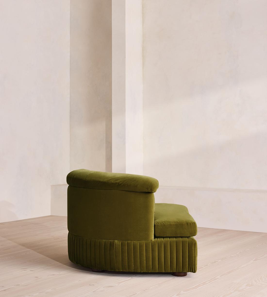 Oona Modular Sofa - Armless Module - Olive Velvet - UK - Image 6